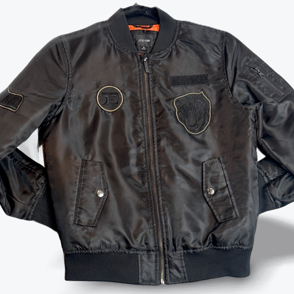 Joes Jeans Patchwork Bomber Jacket Quilted Lining Med Retro Y2K 10/12 Youth